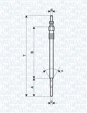 MAGNETI MARELLI 062900070304 -  Свеча накаливания